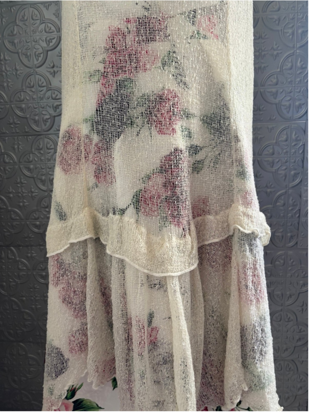 serene lifestyle Italy white sleeveless beach swim cover-up open Long cardigan - Picture 6 of 8